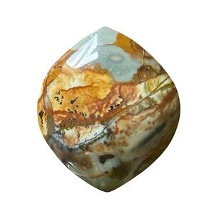 Polished Picture Jasper Cabochon Scenic Crystal Protection Stone Root Chakra